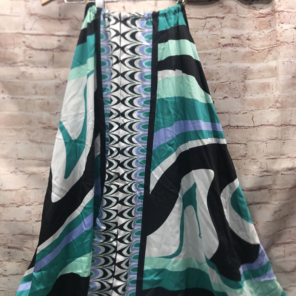 Ashley Stewart Dress Size 14/16 Swirl Embellished Chain High Low Sides Beach
